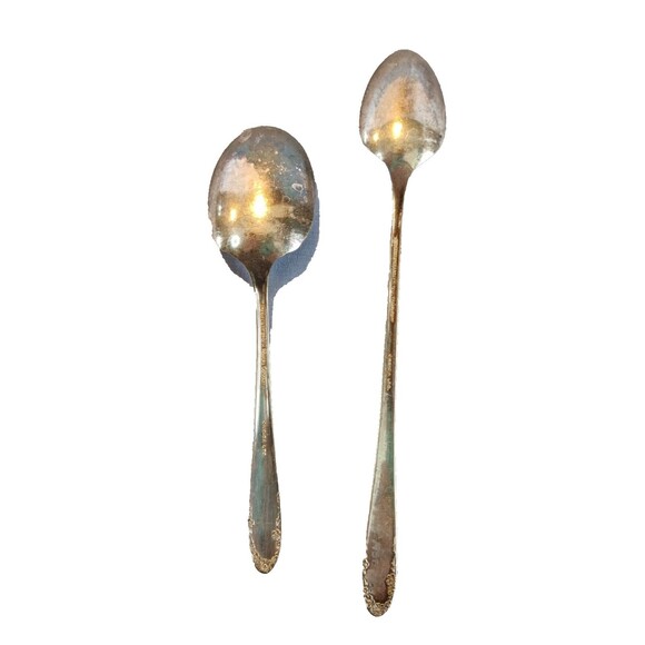 2 Simon E George H Rogers Company Silver Plate Oneida Tea Table Spoon - Picture 2 of 7